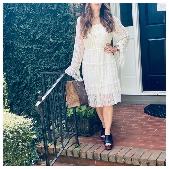 #07 Bohemian chic vintage style Lace dress - Picture 5 of 6